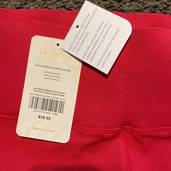 Fabletics persimmon red athletic leggings - Picture 6 of 6